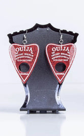 Ouija Planchette Earrings | Redrum Sparkle-Drop Dead Gorgeous-Tragic Beautiful