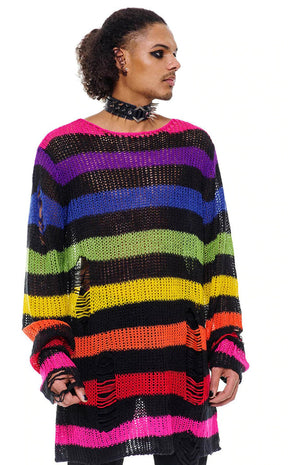 Over The Rainbow Knit Sweater-Killstar-Tragic Beautiful
