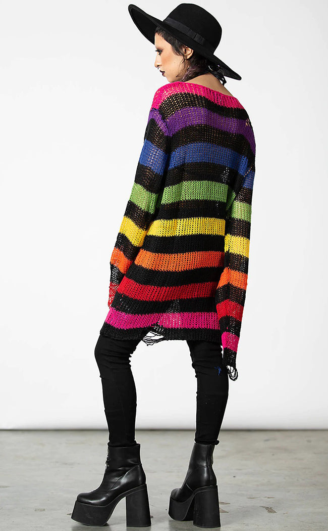 Over The Rainbow Knit Sweater-Killstar-Tragic Beautiful