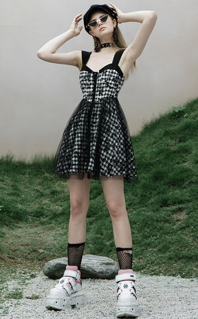 Overgrown Checkered Dress-Punk Rave-Tragic Beautiful