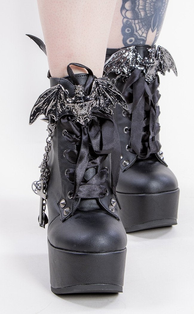 POISON-107 Black Vampire Wedge Boots (Au Stock)-Demonia-Tragic Beautiful