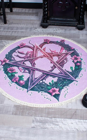 Pastel Pentagram Fringed Rug-Drop Dead Gorgeous-Tragic Beautiful