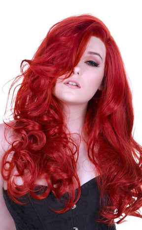 Peek-a-Boo Lace Front Red Wig-Rockstar Wigs-Tragic Beautiful