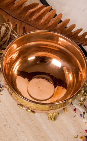 Pentacle Copper Legged Incense Bowl-TB-Tragic Beautiful