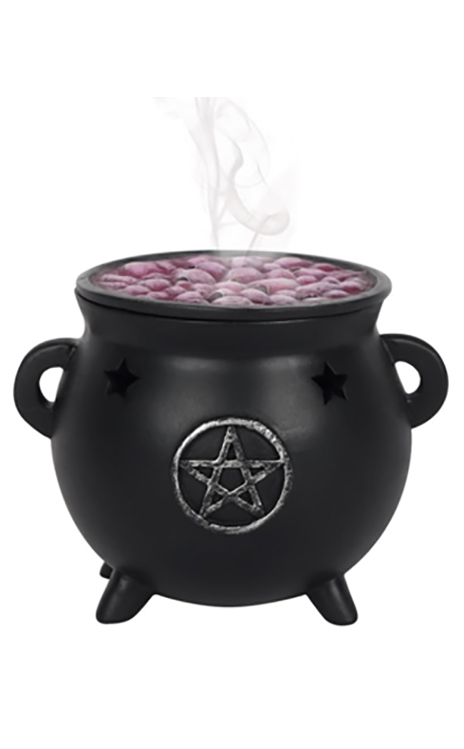 Pentagram Cauldron Incense Cone Holder-Gothic Gifts-Tragic Beautiful
