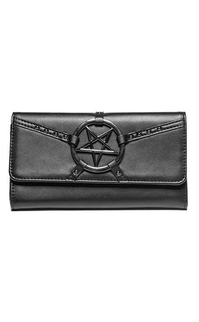 Pentagram Harness Zip Clutch Wallet-BlackCraft-Tragic Beautiful