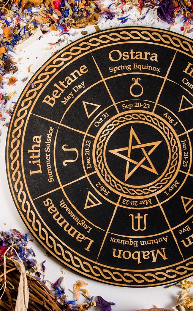 Pentagram Wheel of the Year-Yiska-Tragic Beautiful