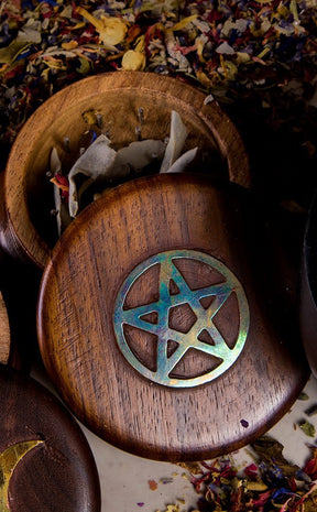 Pentagram Wooden Herb Grinder-TB-Tragic Beautiful