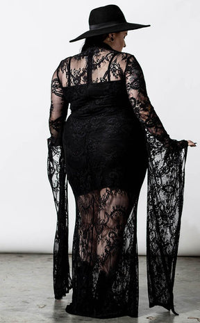 Phenomena Lace Maxi Dress | Black-Killstar-Tragic Beautiful