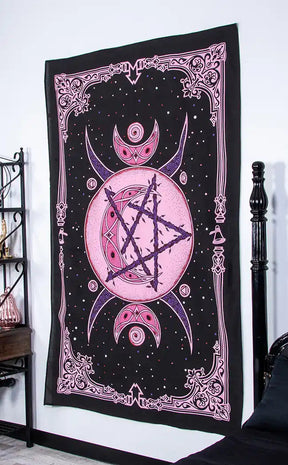 Pink Skies Goddess Tapestry-Altar Cloths-Tragic Beautiful