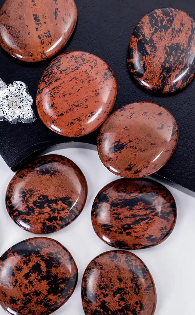 Pocket Palm Stone | Mahogany Obsidian-Crystals-Tragic Beautiful