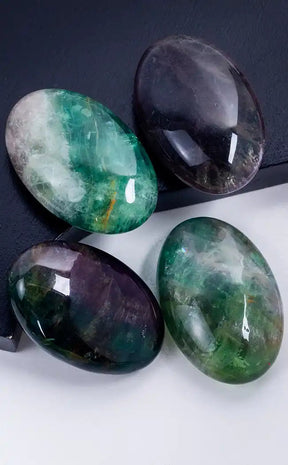 Pocket Palm Stone | Rainbow Fluorite-Crystals-Tragic Beautiful