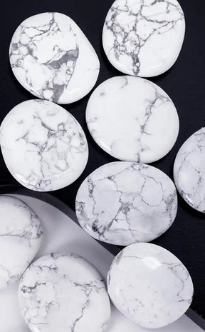 Pocket Palm Stone | White Howlite-Crystals-Tragic Beautiful