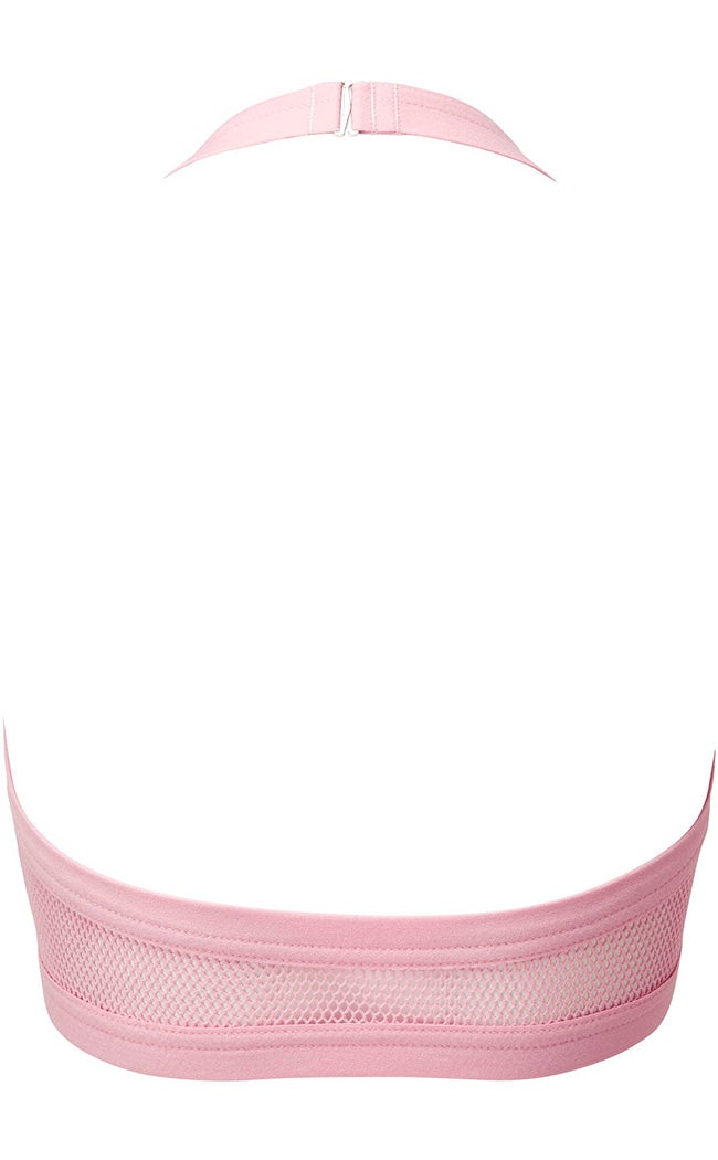 Possess Me Fishnet Bralet | Pastel Pink-Killstar-Tragic Beautiful