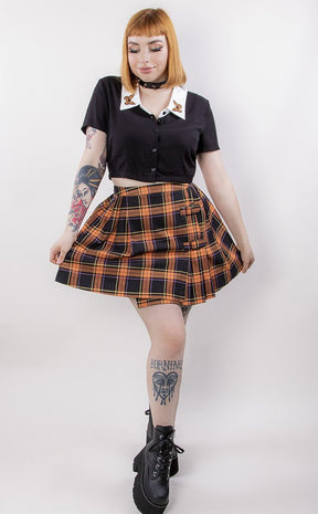 Pumpkin Tartan Skirt-Black Friday-Tragic Beautiful