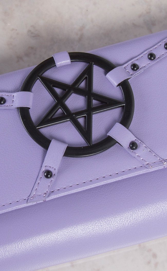 Purple Pentagram Harness Zip Clutch Wallet-BlackCraft-Tragic Beautiful