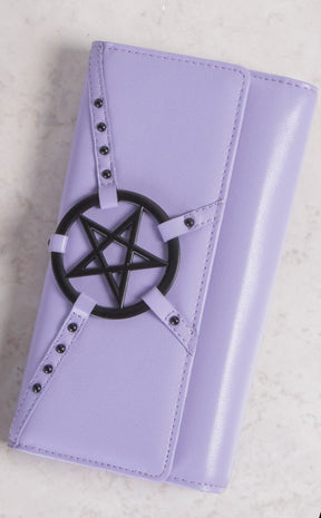 Purple Pentagram Harness Zip Clutch Wallet-BlackCraft-Tragic Beautiful