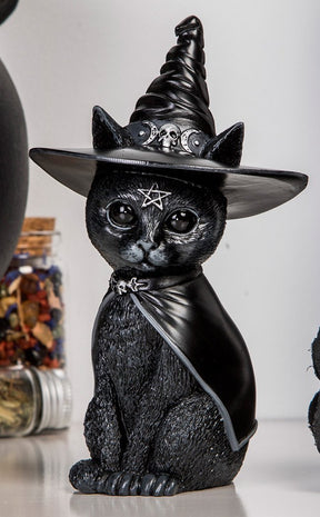 Purrah Witchy Cat Figurine-Nemesis Now-Tragic Beautiful