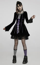 Queen of Hearts Velvet Dress-Punk Rave-Tragic Beautiful