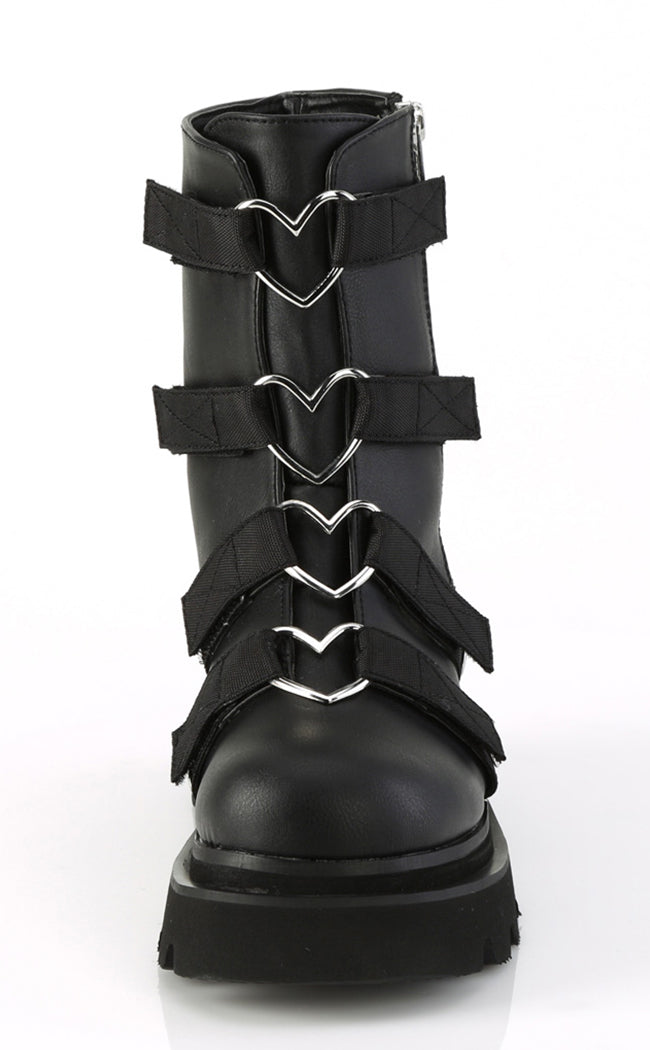 RENEGADE-50 Black Vegan Ankle Boots-Demonia-Tragic Beautiful