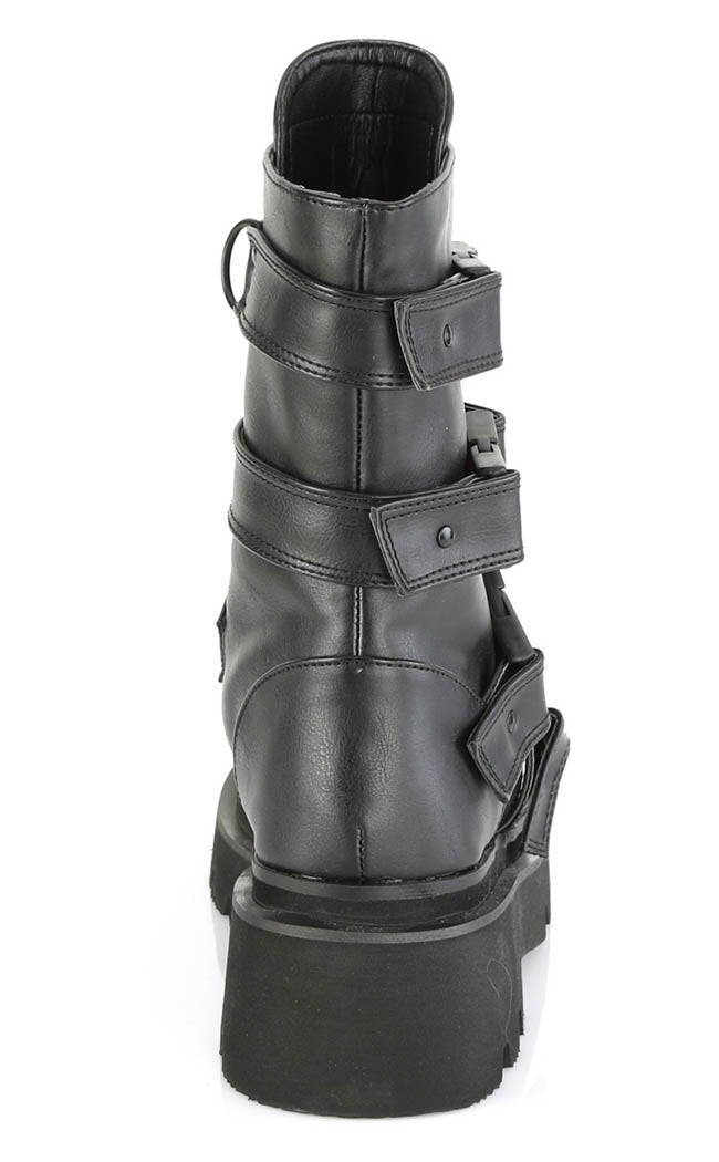 RENEGADE-55 Black Vegan Combat Boots-Demonia-Tragic Beautiful