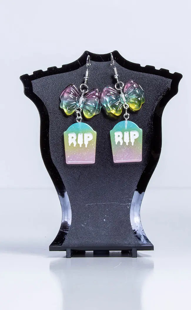 RIP Feelings Tombstone Earrings-Drop Dead Gorgeous-Tragic Beautiful