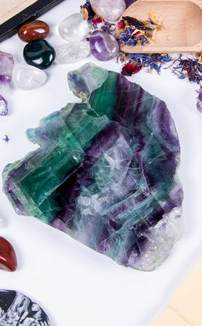 Rainbow Fluorite Slab-Crystals-Tragic Beautiful