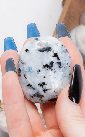 Rainbow Moonstone Palm Stone-Crystals-Tragic Beautiful