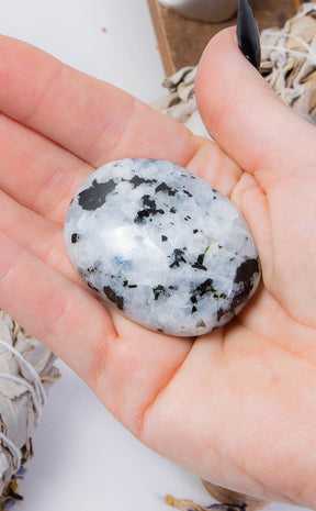 Rainbow Moonstone Palm Stone-Crystals-Tragic Beautiful