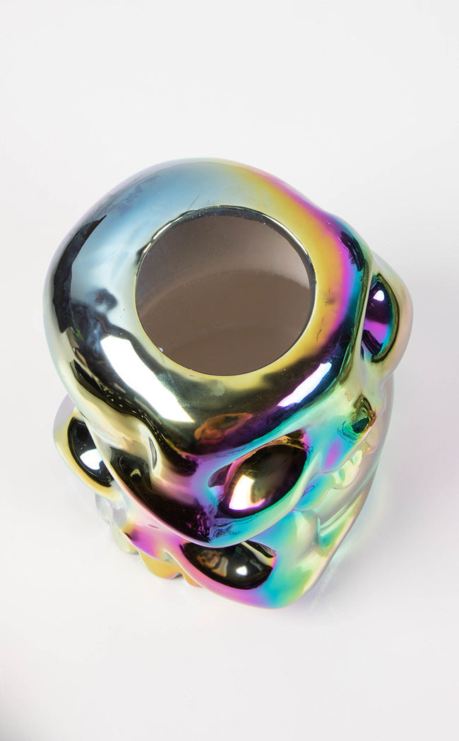 Rainbow Skulls Vase-Killstar-Tragic Beautiful