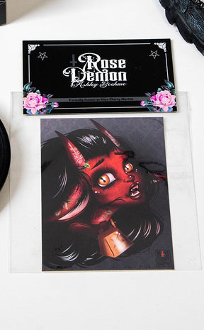 Red Devil Sticker-Rose Demon-Tragic Beautiful
