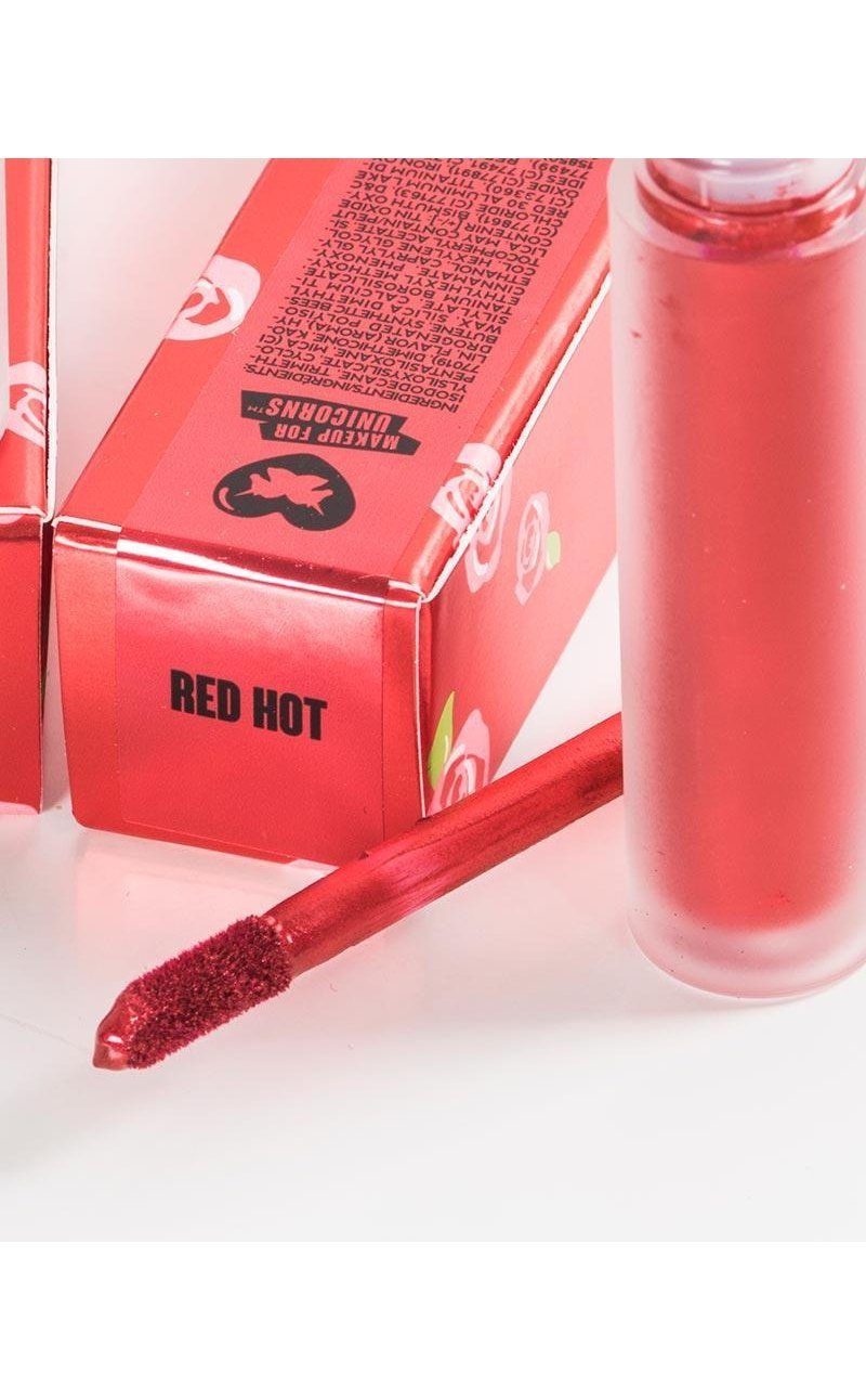 Red Hot Metallic Velvetine Lipstick-Lime Crime-Tragic Beautiful