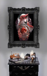 Red Riding Hood A3 Canvas Print-Gothic Gifts-Tragic Beautiful