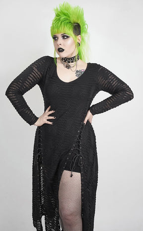 Reptilian Shredded Dress | Plus Size-Punk Rave-Tragic Beautiful