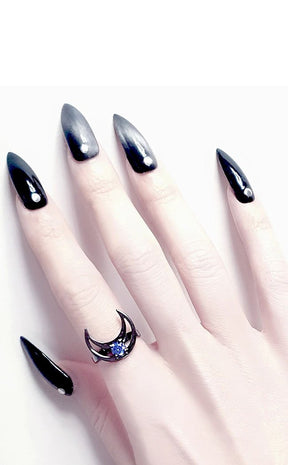 Rhea Black Silver Ring-Rogue & Wolf-Tragic Beautiful