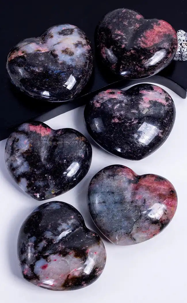 Rhodonite Heart Large | Crystals for Witchcraft & Wicca | Gothic Gifts