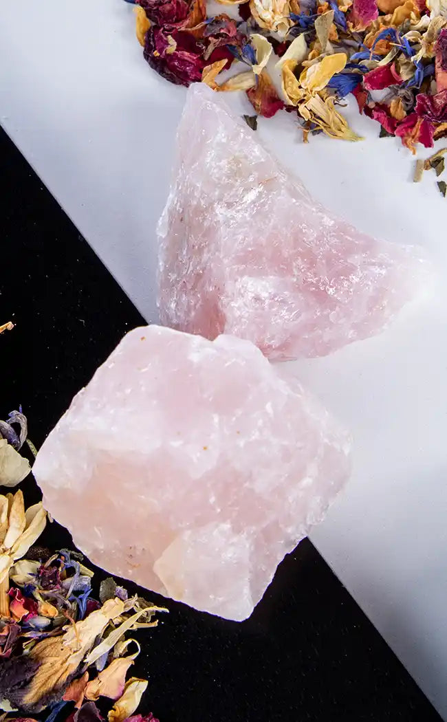 Rose Quartz Rough-Crystals-Tragic Beautiful