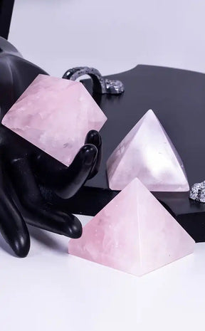 Rose Quartz Pyramid-Crystals-Tragic Beautiful