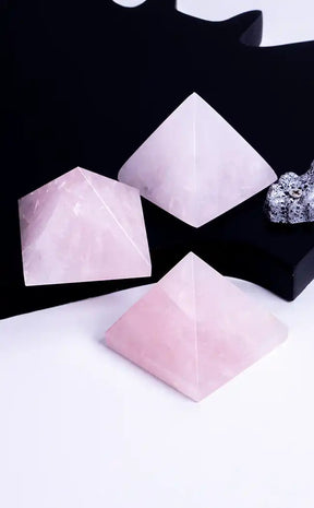 Rose Quartz Pyramid-Crystals-Tragic Beautiful