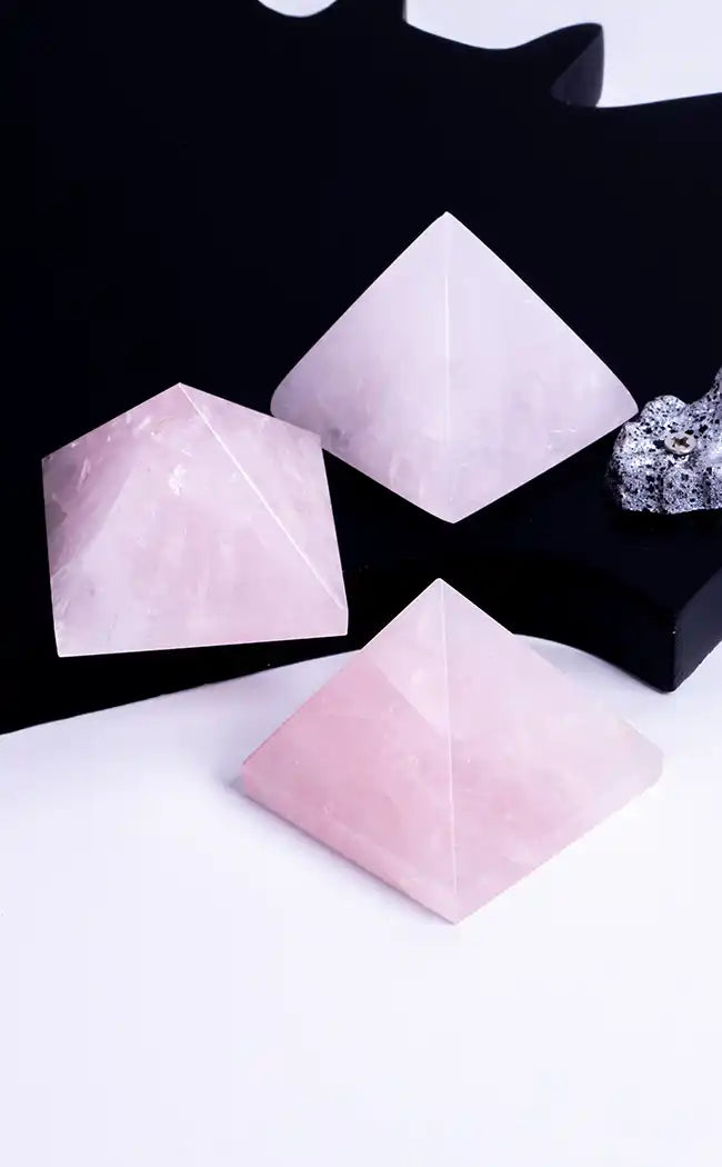 Rose Quartz Crystal Pyramid | Crystals, Tumble Stones, Towers & Points