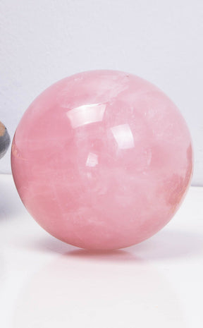 Rose Quartz Sphere-Crystals-Tragic Beautiful
