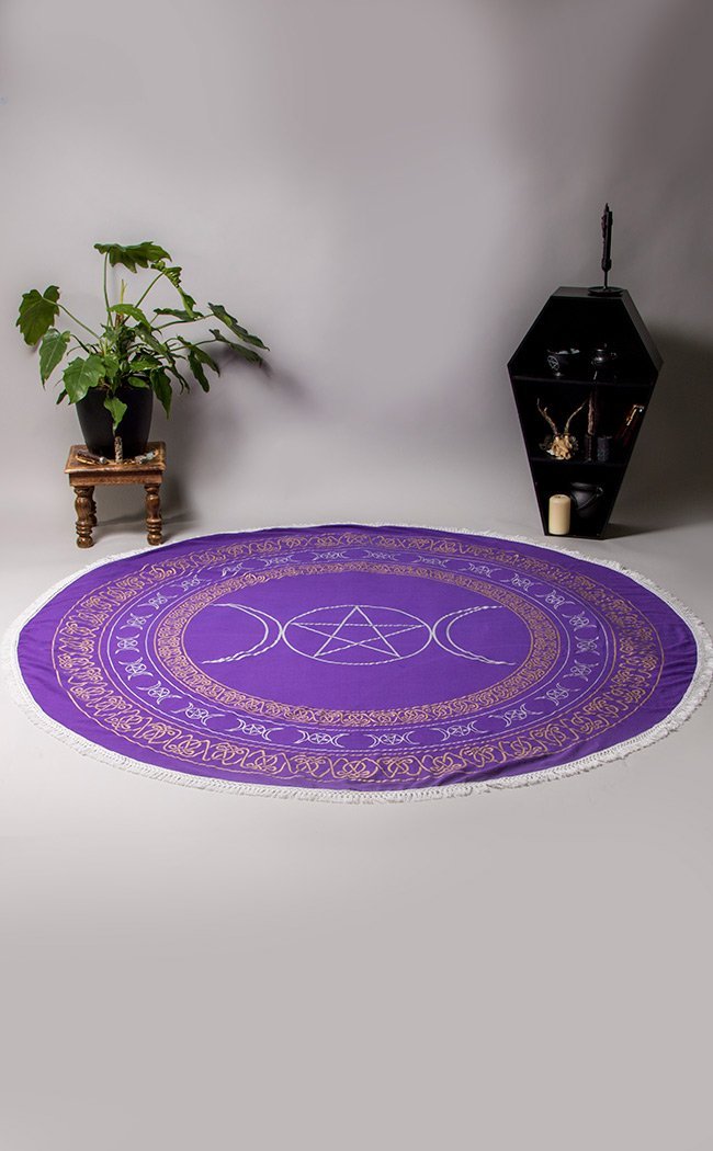 Round Purple Altar Cloth & Throw-TB-Tragic Beautiful