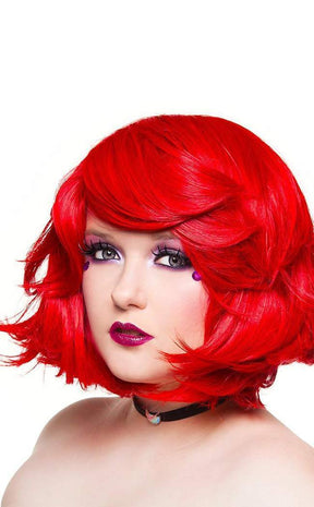 Ruby Red Bobbed Wig-Beauty-Rockstar Wigs-Tragic Beautiful