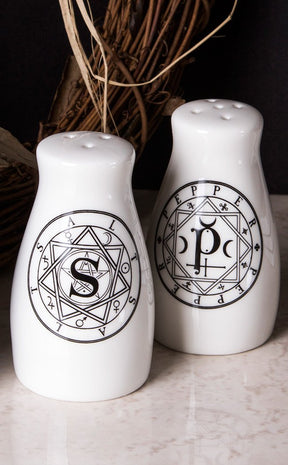 S & P: Salt & Pepper Set-Alchemy Gothic-Tragic Beautiful