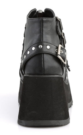 SCENE-30 Black Vegan Leather Ankle Boots-Demonia-Tragic Beautiful