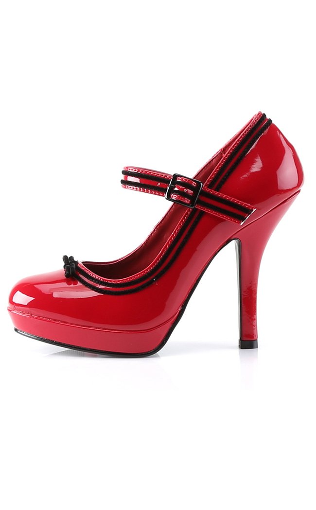 SECRET-15 Red Pat Heels-Pin Up Couture-Tragic Beautiful