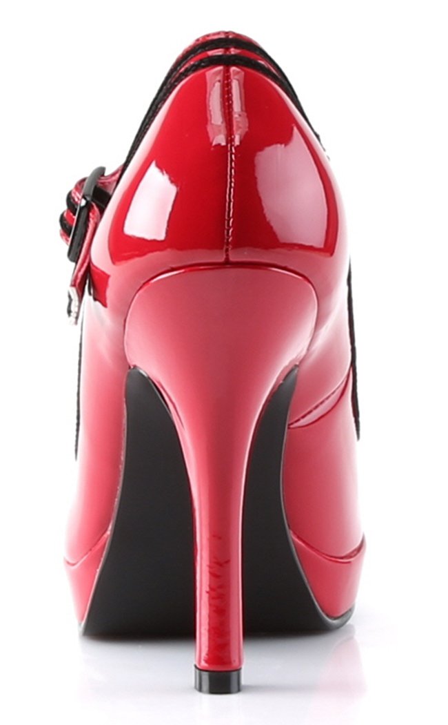 SECRET-15 Red Pat Heels-Pin Up Couture-Tragic Beautiful