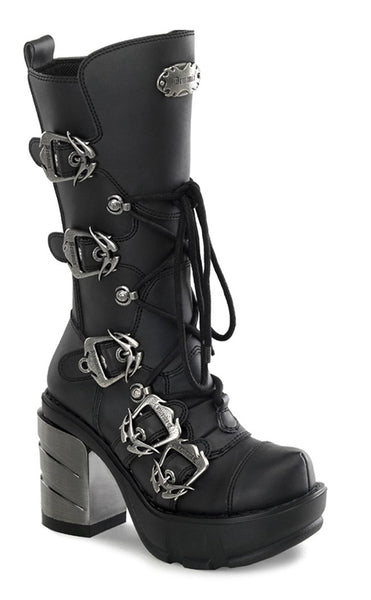 Demonia SINISTER-203 Black Steampunk Boots | Gothic Shoes Australia