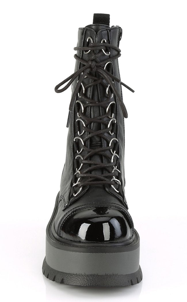 SLACKER-150 Vegan Leather Ankle Boots-Demonia-Tragic Beautiful