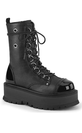 SLACKER-150 Vegan Leather Ankle Boots-Demonia-Tragic Beautiful